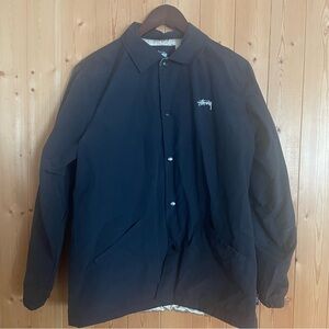 Black Stussy Coach’s Jacket